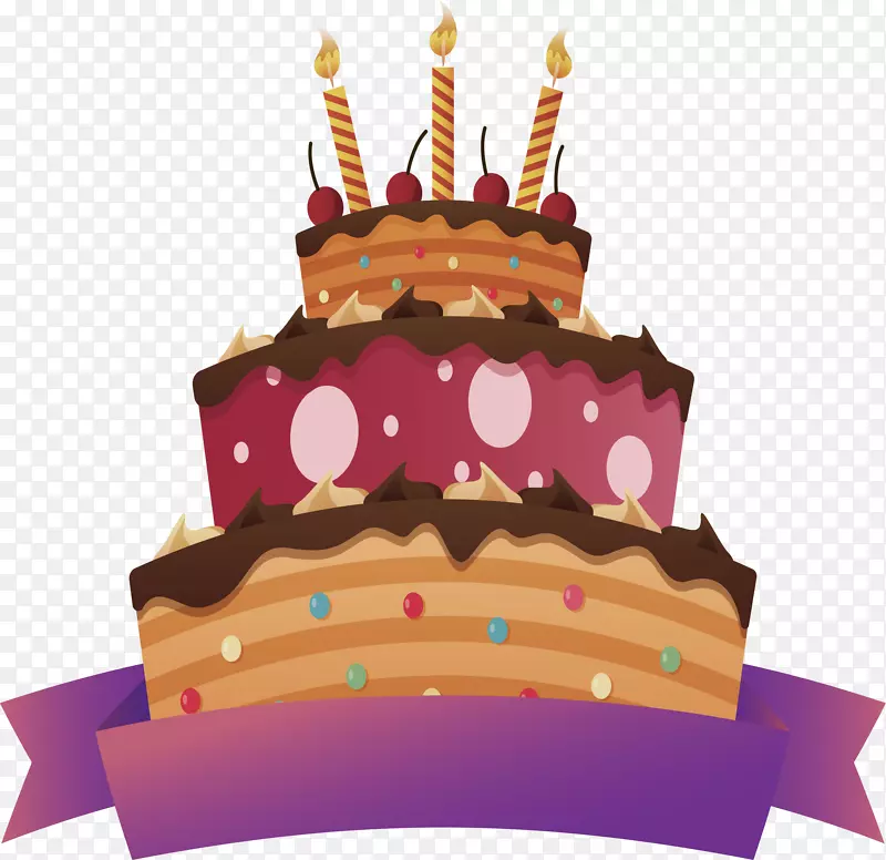 生日蛋糕，糖，蛋糕，糖霜-美味的蛋糕丝带标题盒