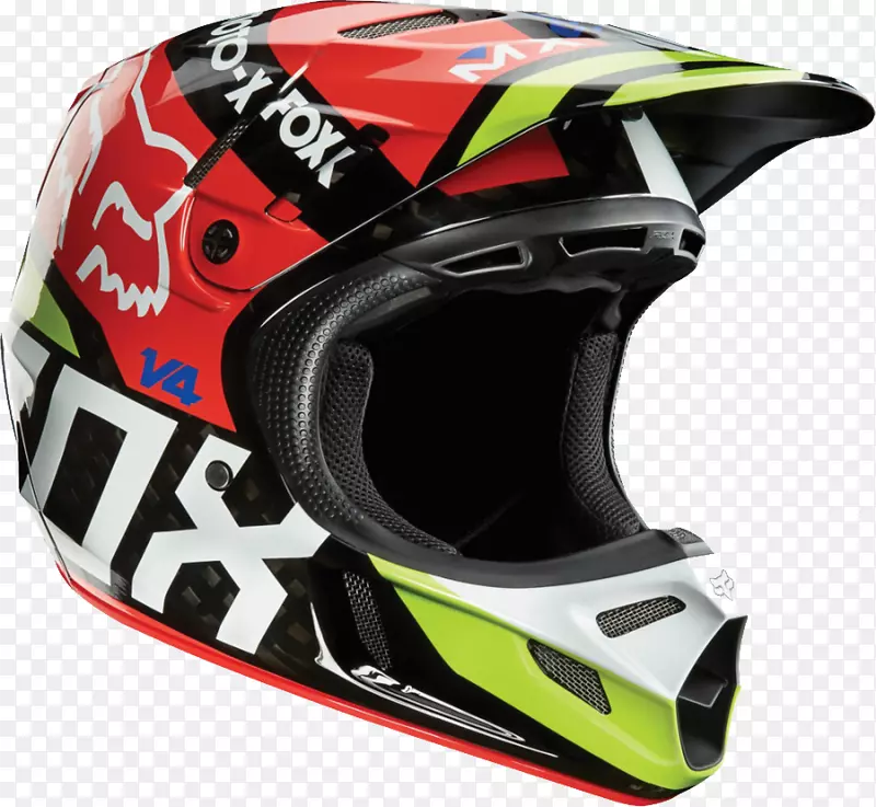 摩托车头盔狐狸赛车-自行车头盔PNG图像
