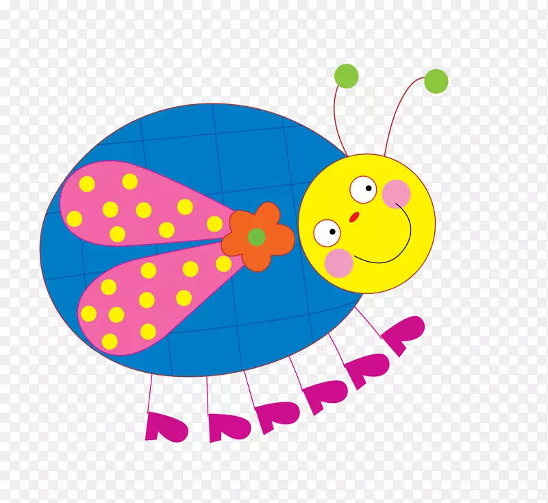 七星瓢虫-彩色卡通昆虫