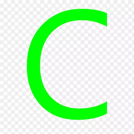 标志字体绿色设计-字母c png