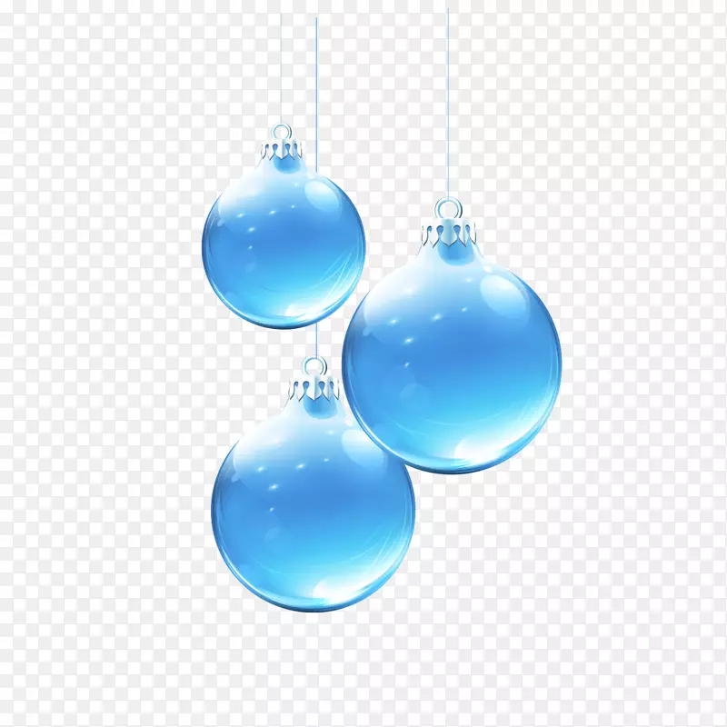 圣诞装饰-蓝色圣诞球