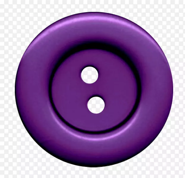 圆形紫色字体微笑-衣服按钮PNG