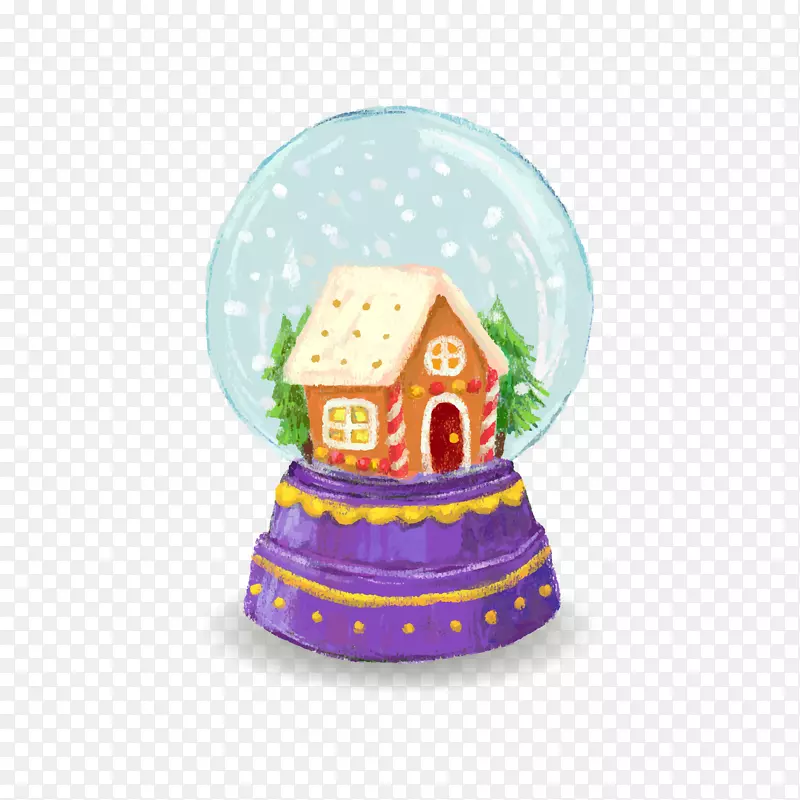 圣诞老人水晶球圣诞树圣诞屋水晶球