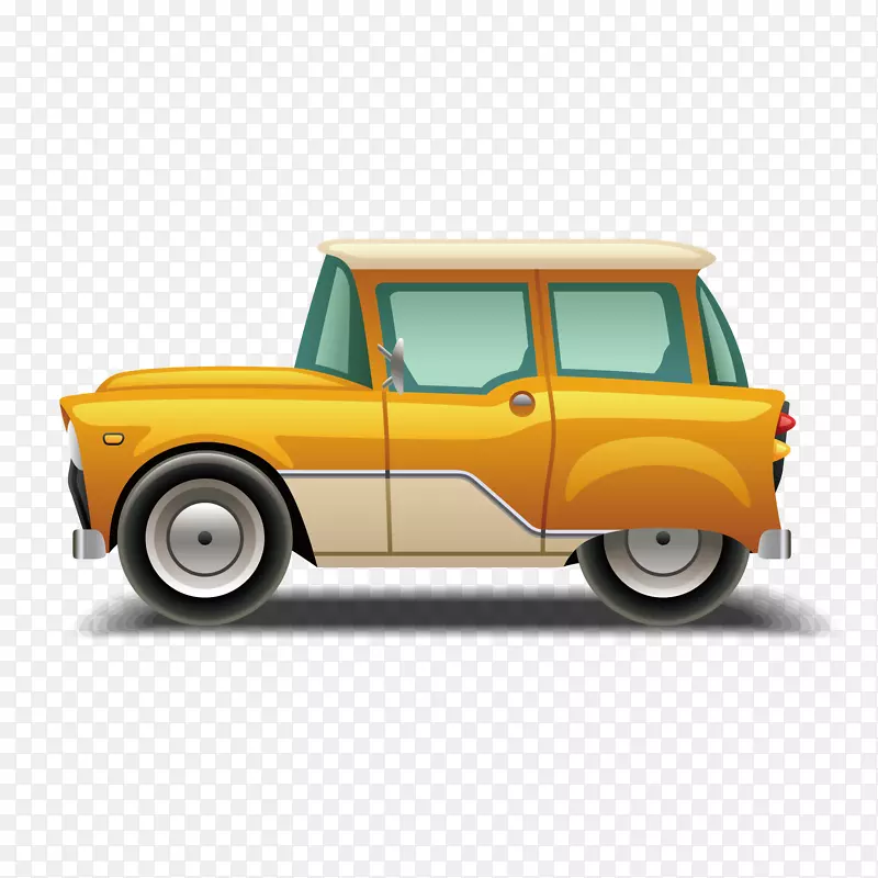 汽车图标-黄色汽车