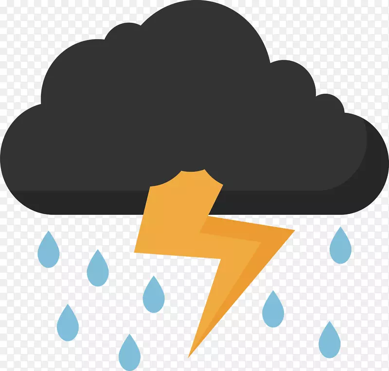 雷电剪辑艺术-雷声，雨，天空
