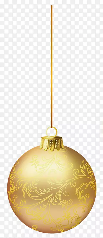 照明圣诞节装饰设计.金圣诞球PNG图片