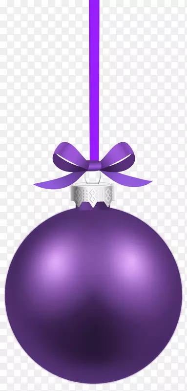 圣诞装饰紫色圣诞装饰剪贴画-紫色圣诞挂球PNG剪贴画