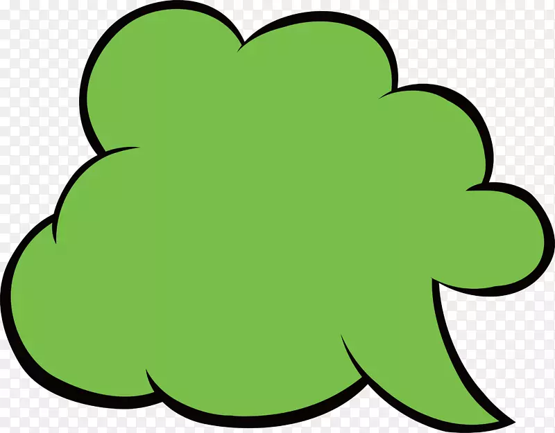 绿色剪贴画-绿云泡泡