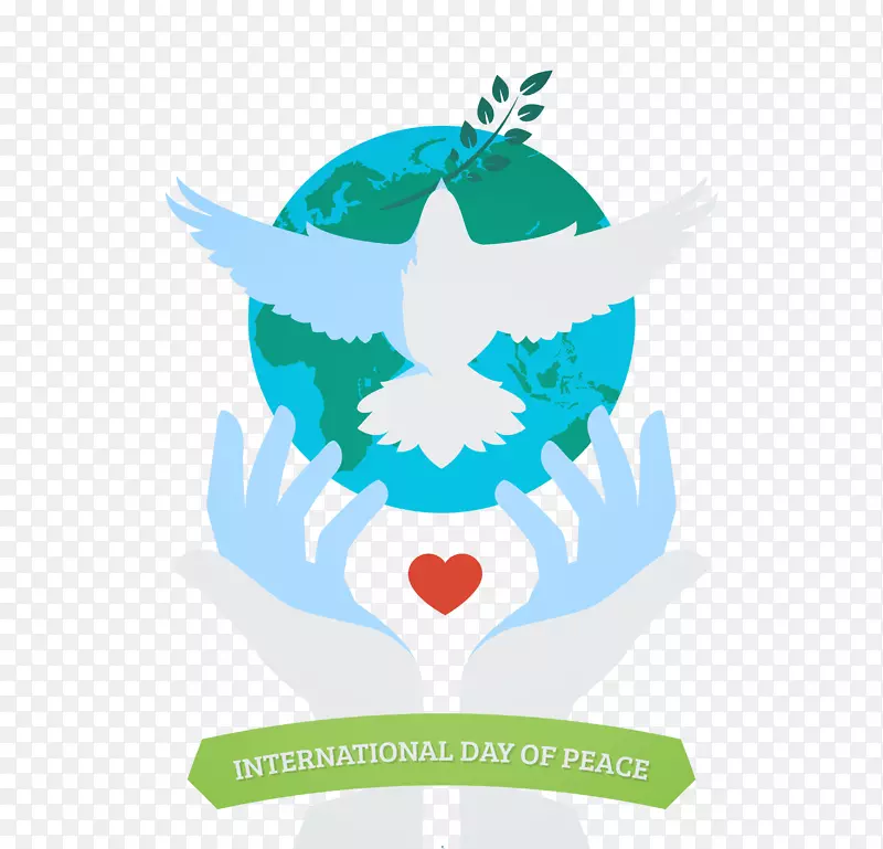 鸽子作为国际和平日的象征-放飞一只鸟和平日
