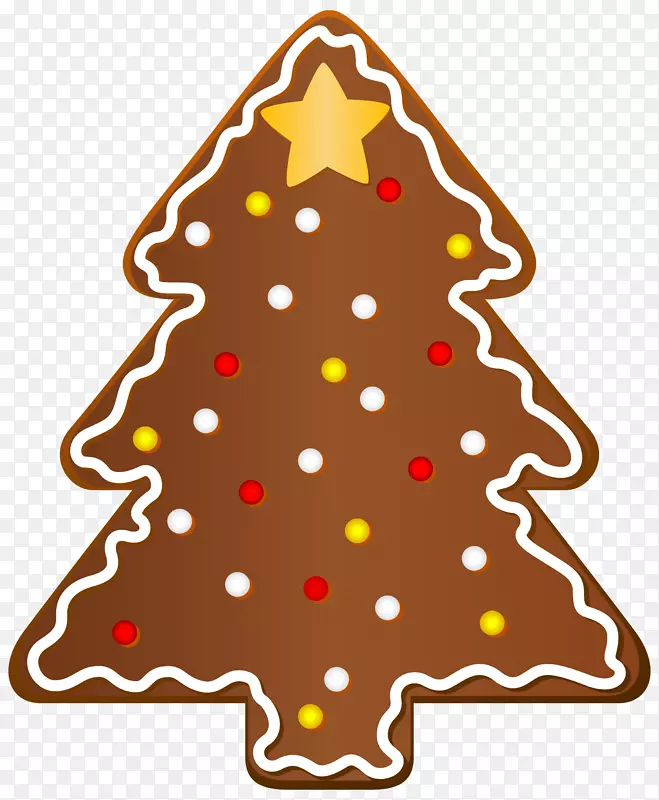 姜饼屋圣诞曲奇姜饼人剪贴画-圣诞曲奇树剪贴画Png图片
