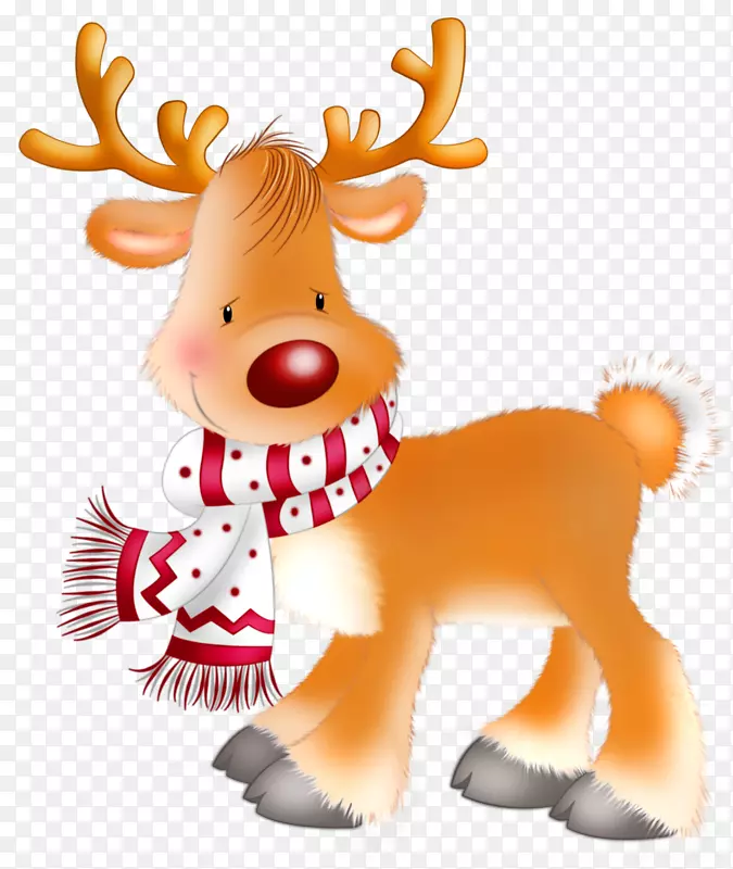 鲁道夫圣诞老人的驯鹿圣诞剪贴画-鲁道夫彭剪贴画