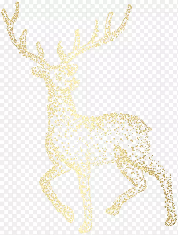 驯鹿视觉艺术长颈鹿鹿角图案-圣诞鹿饰品PNG剪贴画