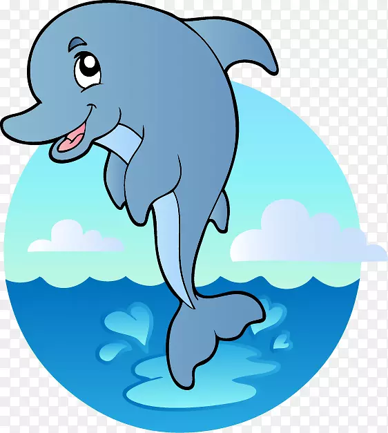 水下水生动物深海生物海洋剪辑艺术卡通海洋动物