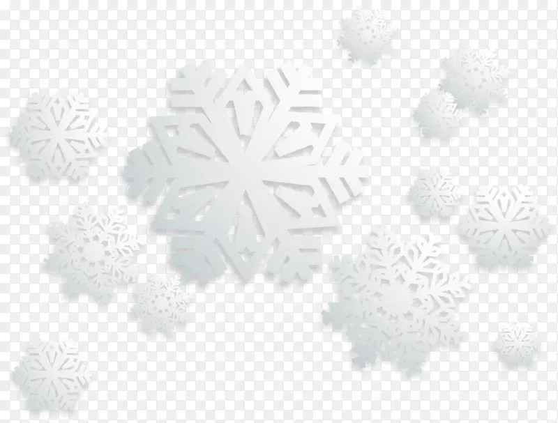 黑白雪花图案-天空雪冬材料
