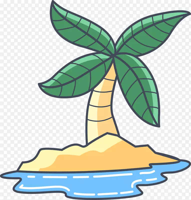 叶树剪贴画-海椰子树
