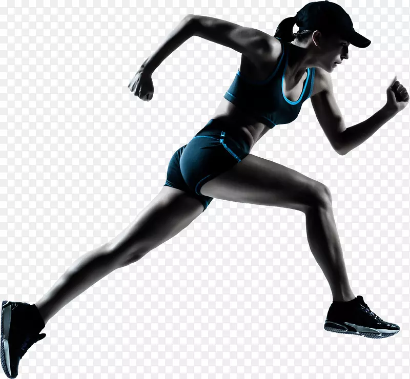 跑步短跑慢跑女子剪贴画-跑步女子PNG形象