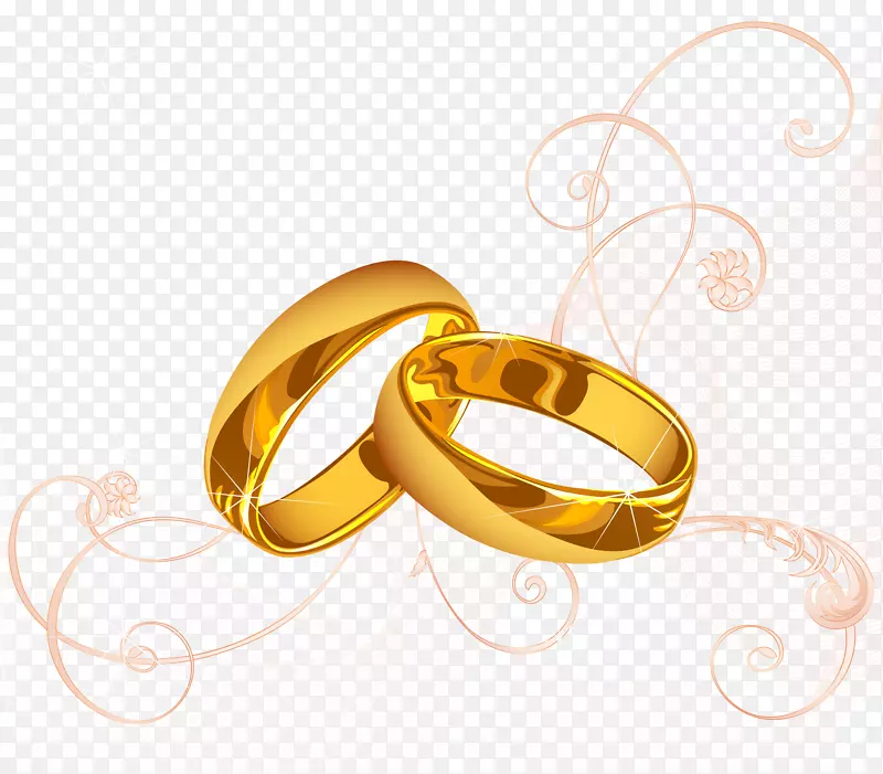 结婚邀请结婚戒指结婚金戒指和线条图案