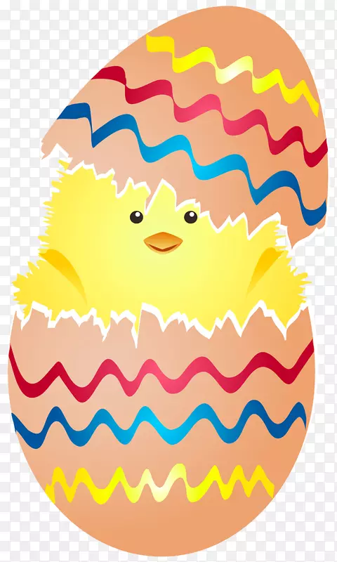 鸡复活节兔子彩蛋-可爱的彩蛋复活节鸡夹艺术图片