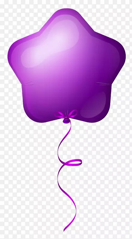 Mylar气球紫星氦紫星气球PNG剪贴画