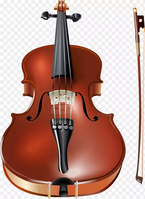 小提琴乐器-小提琴和弓PNG