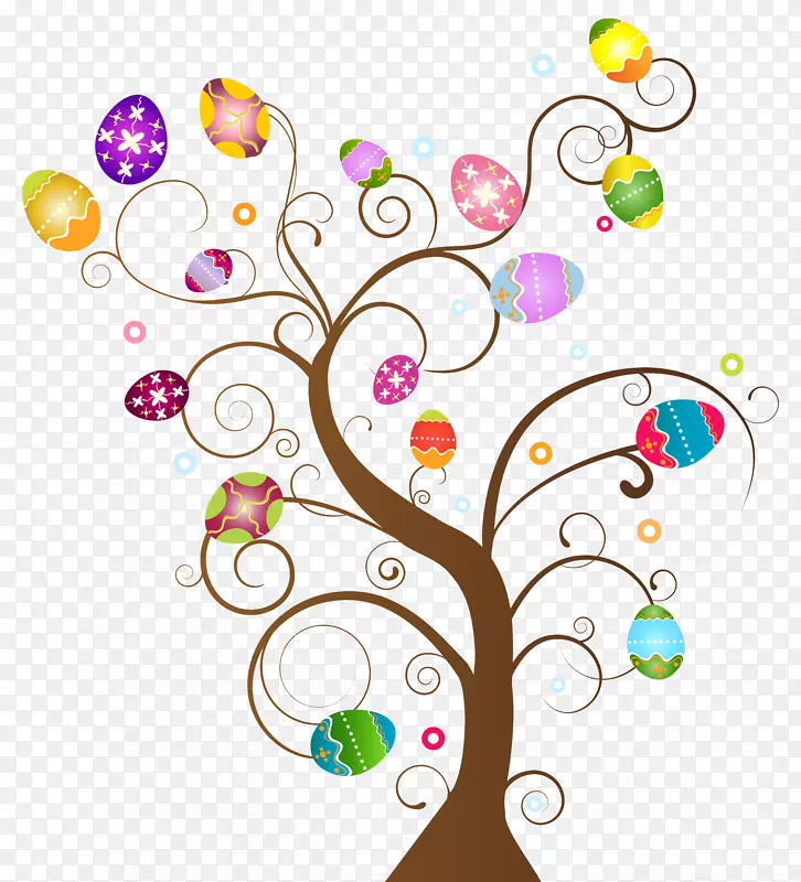 复活节彩蛋剪贴画-复活节彩蛋树PNG剪贴画图片