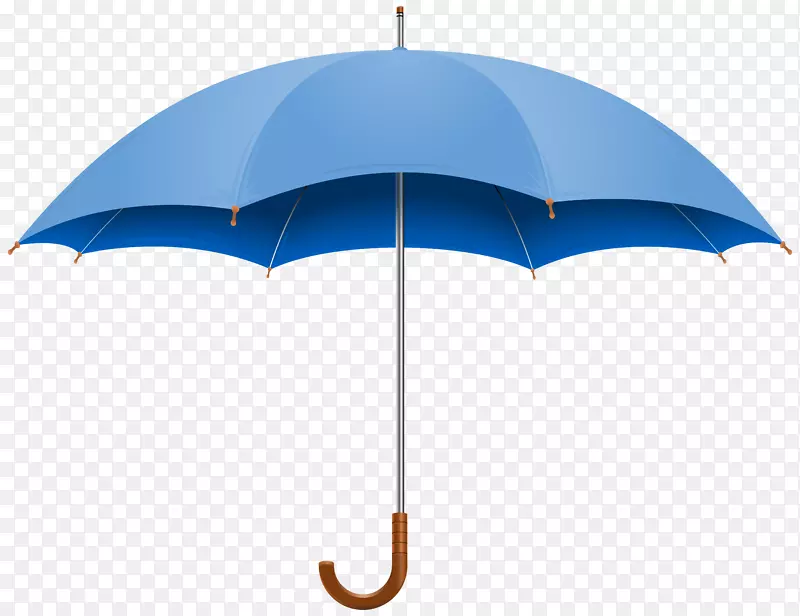 雨伞剪贴画-蓝色开放伞PNG剪贴画