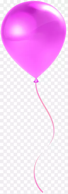 气球花瓣设计产品-单PNG粉红色气球透明剪贴画