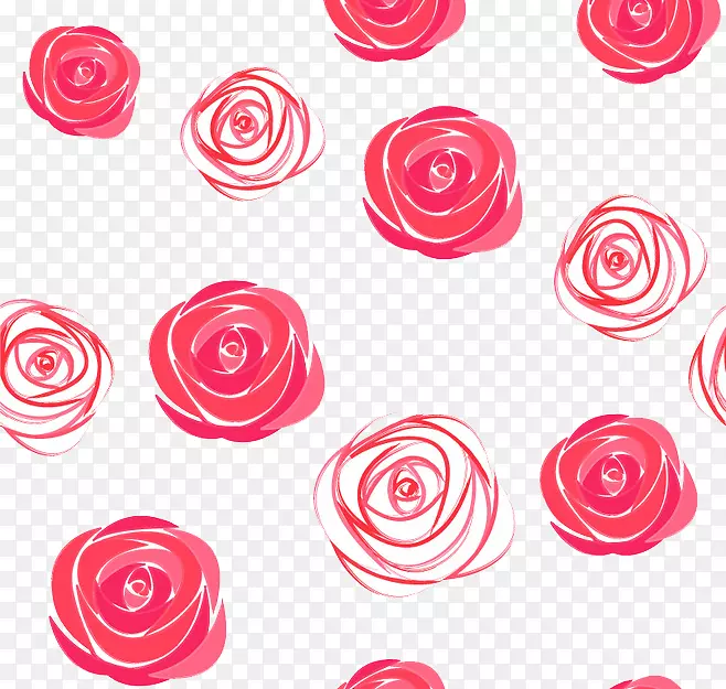 玫瑰图案-水彩玫瑰无缝背景材料