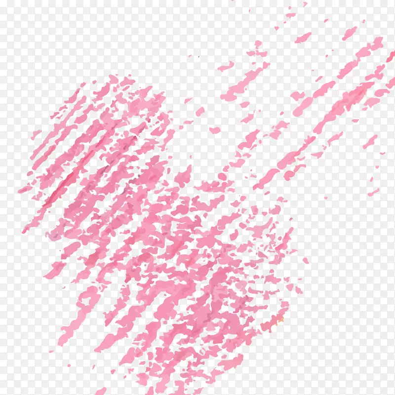 水粉插图.粉红色水彩蜡笔触摸材料