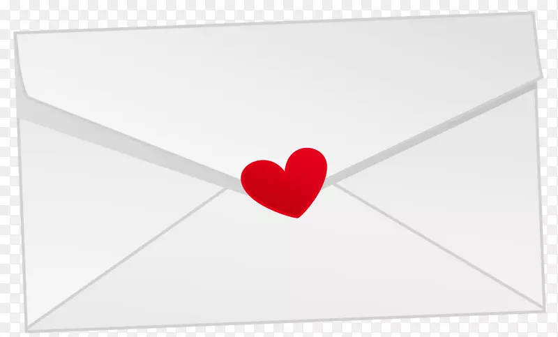 纸红色爱情字体-情人节信PNG剪贴画