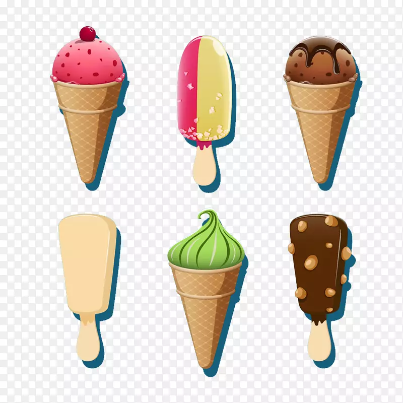 冰淇淋锥和冰淇淋锥