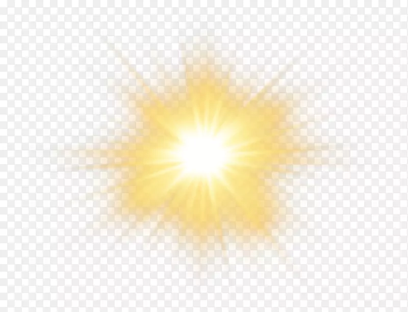 阳光天空黄色图案-阳光效果透明的PNG剪贴画图像