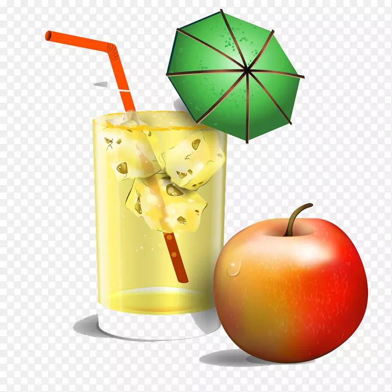 苹果汁鸡尾酒苹果汁水果和果汁