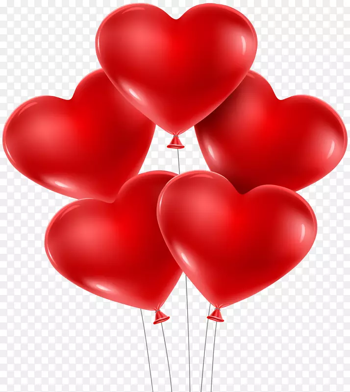 心形情人节气球-心气球PNG剪贴画图片