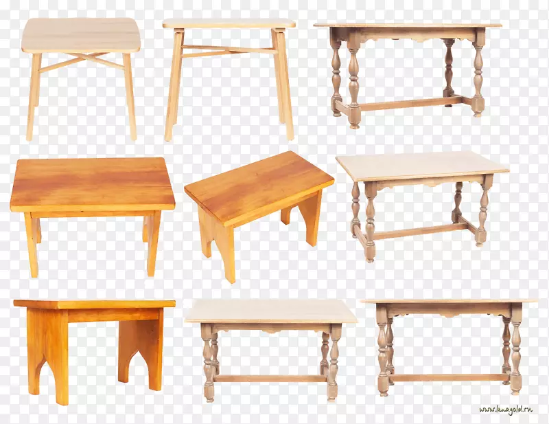 桌椅剪贴画.木制桌子PNG图像