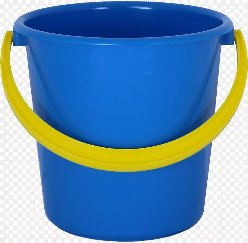 水桶塑料水桶拖把-塑料蓝色水桶PNG图像