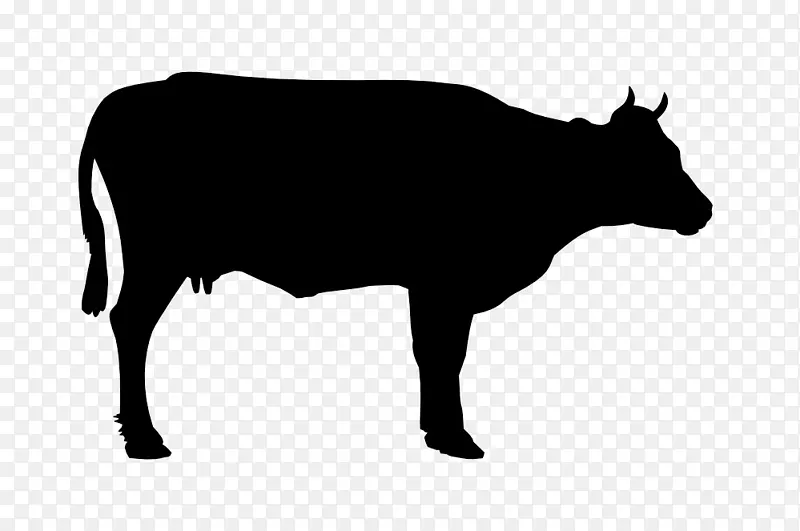 荷斯坦弗里西亚牛威尔士黑牛牛肉剪贴画-黑牛