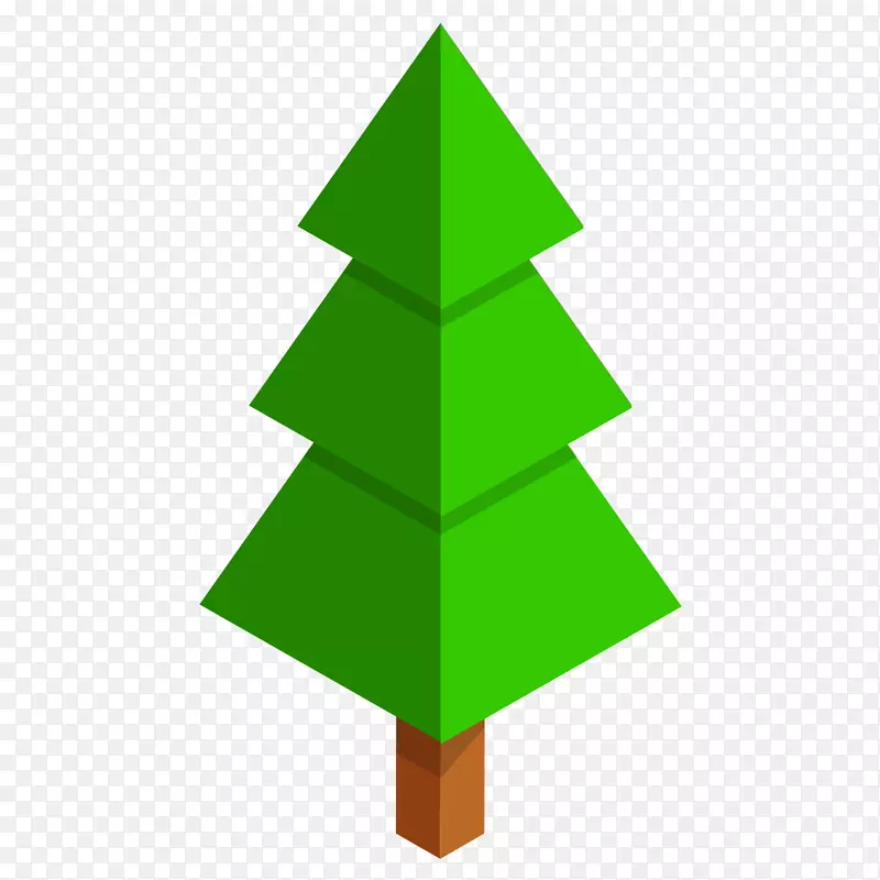 三角形植物树几何-植物材料