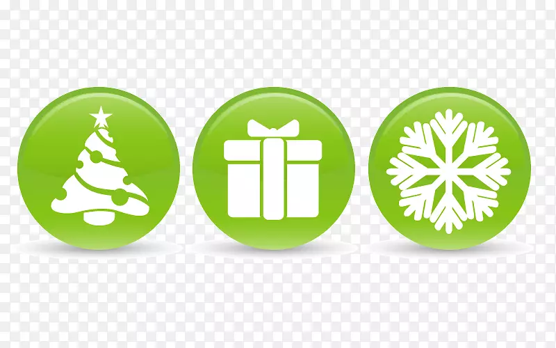 下载图标-绿色圣诞元素图标