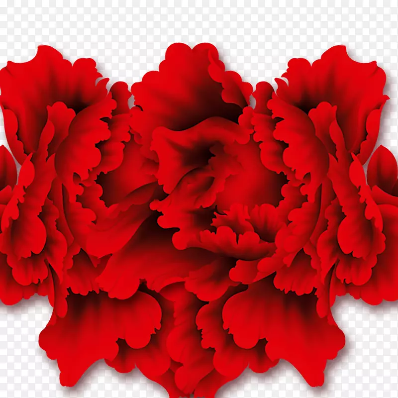 康乃馨切花设计红色创意灯节