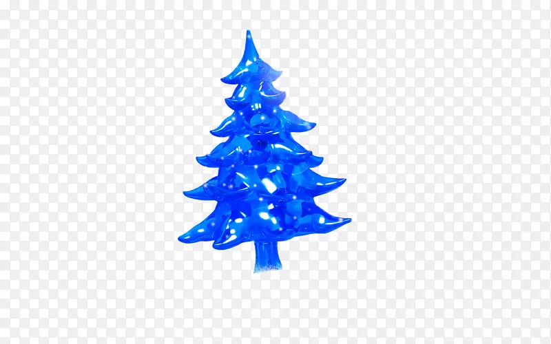 圣诞老人-蓝色圣诞树