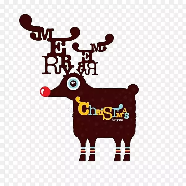 圣诞贺卡创意-圣诞鹿可爱风格