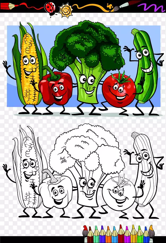 蔬菜卡通图例-伟大的蔬菜摘要