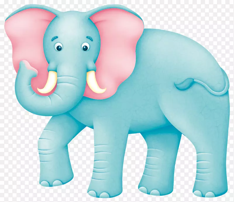 非洲象印度象卡通蓝象
