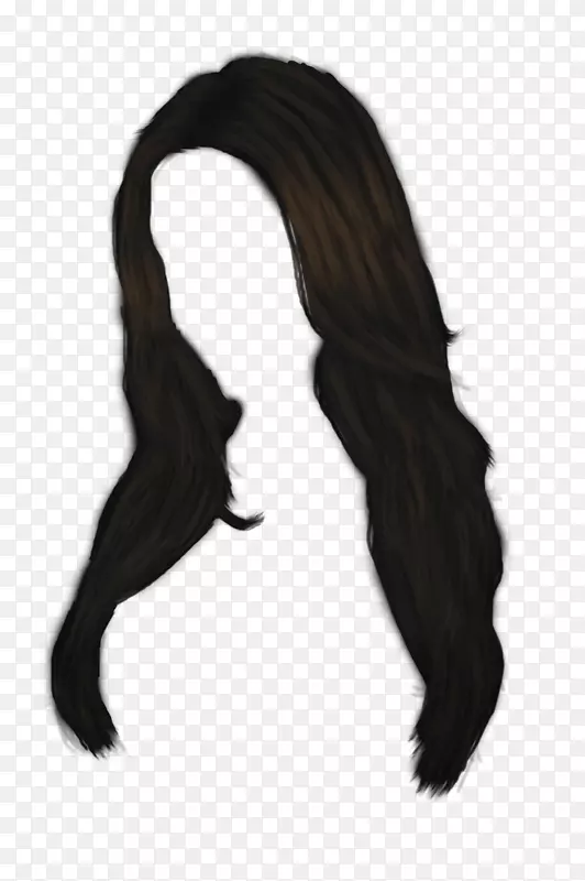 黑发-女性发PNG形象