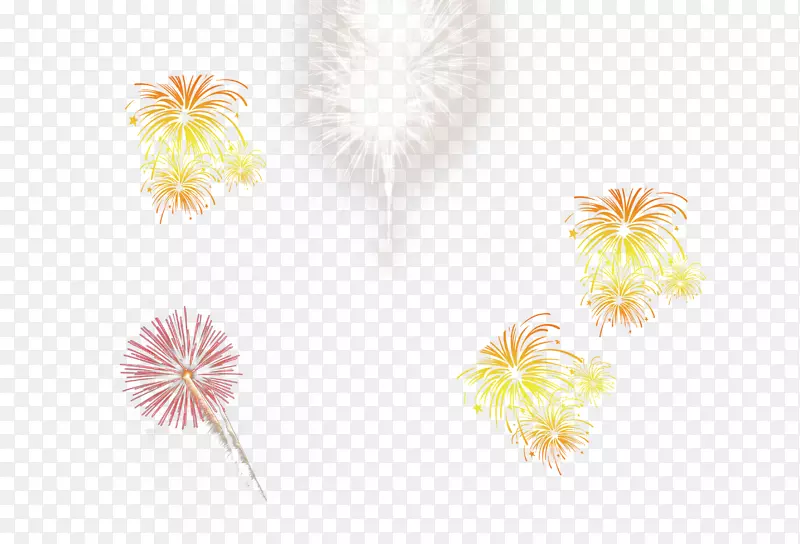 花瓣黄色图案-烟花光效应