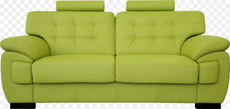 沙发起居室家具室内设计服务沙发床-绿色沙发PNG形象