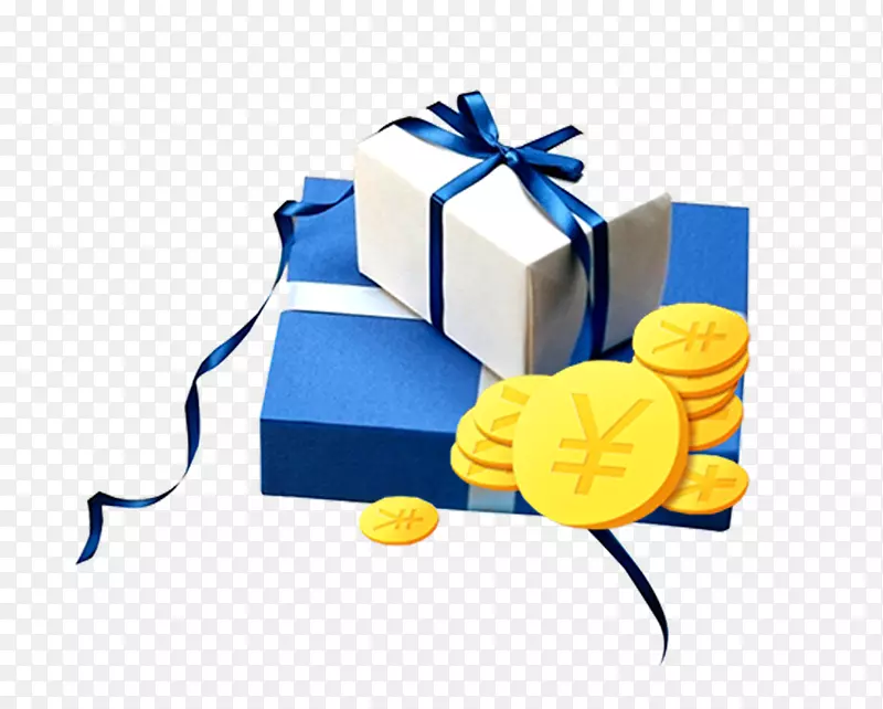 圣诞购物礼品包装-蓝色礼品盒