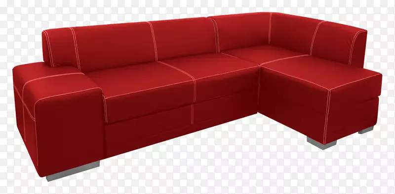 沙发家具剪贴画-红色沙发PNG形象