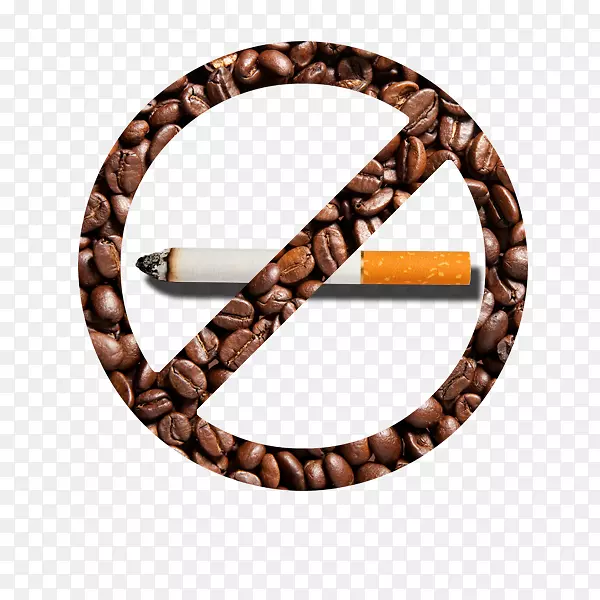 禁烟标志-非吸烟创意咖啡标志